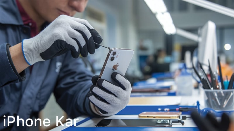تعمیرات سخت افزاری گوشی آیفون برای حل مشکل پریدن آنتن 